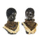 Decoratieve figuren DKD Home Decor Zwart Beige Koloniaal Afrikaanse Afrikaan 26 x 20 x 42 cm (2 S...