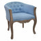 Leunstoel DKD Home Decor Blauw Polyester Hout (58 x 56 x 69 cm)
