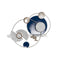 Wanddecoratie DKD Home Decor Grijs Blauw Metaal Modern (88,3 x 7,6 x 60 cm)