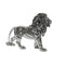 Decoratieve figuren DKD Home Decor 55,5 x 17,5 x 38,5 cm Zilverkleurig Leeuw Modern