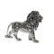Decoratieve figuren DKD Home Decor 55,5 x 17,5 x 38,5 cm Zilverkleurig Leeuw Modern