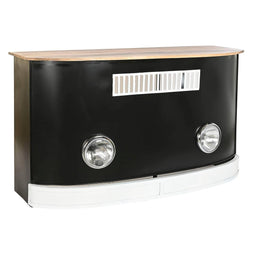 Gemakkelijk verplaatsbare meubels DKD Home Decor BAR Wit Bruin Zwart Aluminium Ijzer Mangohout 15...