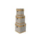 Set decoratieve dozen DKD Home Decor Beige Natuurlijk Hout Metaal 30 x 40 cm 40,5 x 40,5 x 41,5 c...