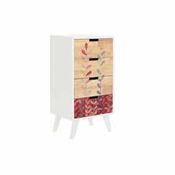 Ladenkast DKD Home Decor Natuurlijk Rubberwood Wit Kastanjebruin Paulownia hout (40 x 30 x 78 cm)