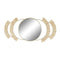Wandspiegel DKD Home Decor Natuurlijk Gouden Metaal Vezel Franjes (89 x 2 x 40 cm)
