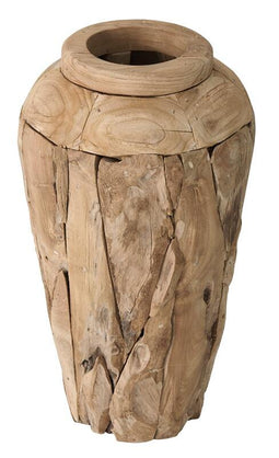 MUST Living Vase Lips small NATUREL,60xØ30 cm, teakwood roots natural
