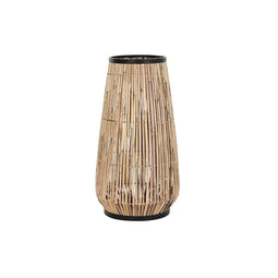 Vaas DKD Home Decor Natuurlijk Zwart Metaal Rotan 38 x 38 x 73 cm