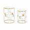 Set van 2 kleine tafels DKD Home Decor Gouden 40 x 40 x 54,5 cm