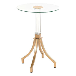 Bijzettafel DKD Home Decor Gouden Metaal Acryl (42 x 42 x 60 cm)