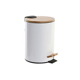 Pedaalemmer DKD Home Decor Natuurlijk Wit 3 L Orientaals