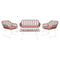 Tafelset met 3 fauteuils DKD Home Decor 124 x 74 x 84 cm Metaal Synthetische rotan
