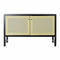 Dientafel DKD Home Decor Zwart Spar Natuurlijk Rotan (120 x 38 x 76 cm)