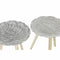 Bijzettafel DKD Home Decor Wit Beige Hout Spar Hout MDF 40 x 40 x 45 cm (2 Stuks)