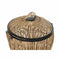 Mandenset DKD Home Decor Zwart Natuurlijk Metaal Rotan 48 x 48 x 55 cm (2 Stuks)