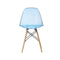 Keukenstoel DKD Home Decor Natuurlijk Blauw PVC Berken (50 x 46 x 83,5 cm)