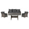 Tuinbank DKD Home Decor Kristal Grijs Polyester Synthetische rotan Staal Donkerbruin (175 x 73 x...