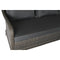 Tuinbank DKD Home Decor Kristal Grijs Polyester Synthetische rotan Staal Donkerbruin (175 x 73 x...
