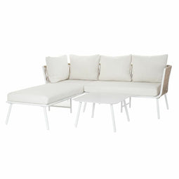 Tuinbank DKD Home Decor Beige Aluminium Touw 196 x 75 x 68,5 cm