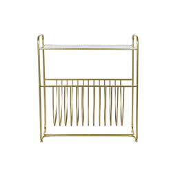 Tijdschriftenrek DKD Home Decor Spiegel Gouden Metaal (76 x 35 x 83 cm)