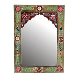 Wandspiegel DKD Home Decor Gebloemd Multicolour Hout MDF (41 x 2 x 56 cm)