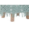 Voetensteun DKD Home Decor 53 x 53 x 31 cm Natuurlijk Hout Bruin Groen 50 x 50 x 30 cm Macramé Boho