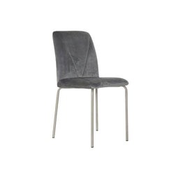 Keukenstoel DKD Home Decor Grijs Metaal Polyester (44 x 46 x 90 cm)