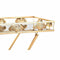 Bijzettafel DKD Home Decor Kristal Gouden Metaal Tropisch Blad van een plant (56 x 36 x 71 cm)