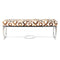 Kruk DKD Home Decor Bruin Zilverkleurig Staal Wit Lichtbruin 122 x 41 x 44 cm