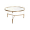 Hoofdtafel DKD Home Decor Glamour Transparant Gouden Acryl Metaal 87 x 87 x 50 cm