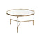 Hoofdtafel DKD Home Decor Glamour Transparant Gouden Acryl Metaal 87 x 87 x 50 cm