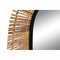 Wandspiegel DKD Home Decor Spiegel Natuurlijk Zwart Metaal Rotan (63 x 1,5 x 92 cm)