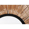 Wandspiegel DKD Home Decor Spiegel Natuurlijk Zwart Metaal Rotan (63 x 1,5 x 92 cm)