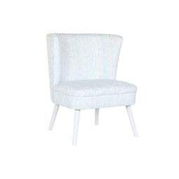 Leunstoel DKD Home Decor 73 x 67 x 85 cm Blauw Hout Wit