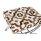 Kruk DKD Home Decor 53 x 40 x 43 cm Zilverkleurig Bruin Staal Wit Lichtbruin