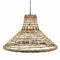Plafondlamp DKD Home Decor 56 x 56 x 34 cm Bruin Rotan 50 W