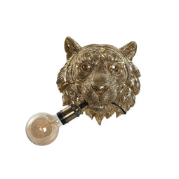 Muurlamp Home ESPRIT Gouden Hars 50 W Koloniaal Tijger 220 V 27,5 x 20,5 x 27 cm