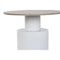 Bijzettafel Home ESPRIT Wit Natuurlijk Metaal Hout MDF 55 x 55 x 52,5 cm