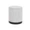 Voetensteun DKD Home Decor Zwart Grijs Polyester Hout MDF 40 x 40 x 45 cm