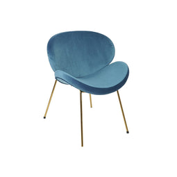 Keukenstoel Home ESPRIT Blauw Gouden 63 x 57 x 73 cm