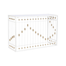 Console Home ESPRIT Wit Gouden Spiegel 120 x 40 x 80 cm