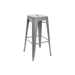 Kruk DKD Home Decor 43 x 43 x 76 cm Grijs Metaal