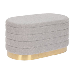 Kruk DKD Home Decor Gouden Lichtgrijs Metaal 80 x 41 x 40 cm