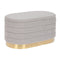 Kruk DKD Home Decor Gouden Lichtgrijs Metaal 80 x 41 x 40 cm