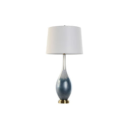 Bureaulamp Home ESPRIT Blauw Tweekleurig Kristal 50 W 220 V 40 x 40 x 84 cm