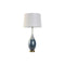 Bureaulamp Home ESPRIT Blauw Tweekleurig Kristal 50 W 220 V 40 x 40 x 84 cm