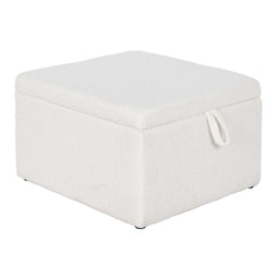 Kruk Home ESPRIT Wit Polyester Hout MDF 60 x 60 x 36 cm