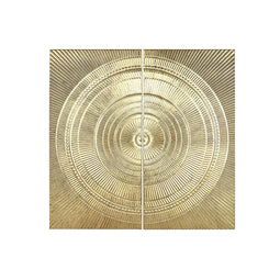 Wanddecoratie Home ESPRIT Gouden 97 x 3 x 97 cm (2 Onderdelen)