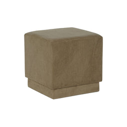 Voetensteun DKD Home Decor Bruin Polyester Hout MDF 40 x 40 x 40 cm