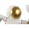 Muurlamp Home ESPRIT Wit Gouden Metaal Hars Modern Ruimtevaarder 26 x 21,6 x 33 cm