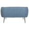 Sofa DKD Home Decor Blauw Zwart Schuim Hout Metaal Fluweel Scandi 129 x 75 x 73 cm